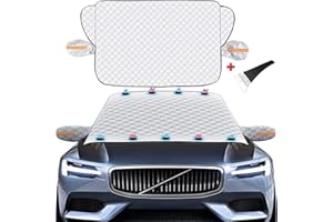 AIXIMA Frostschutz Auto Frontscheibe, Auto Windschutzscheibenabdeckung, Magnetische Frontscheibenabdeckung, Frontscheibenabdeckung Winter, Passend für die meisten Autos(160 x 120 cm)
