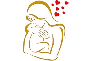 STENCIL COMPANY Baby Love Stencil - Stencil riutilizzabile, con mamma che tiene un bambino in braccio, modello per stencil da parete - 7.5 x 10cm - S