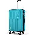 Safari Astra 8 Wheels 66 Cms Medium Check-in Trolley Bag Hard Case Polycarbonate 360 Degree Wheeling System Luggage, Trolley Bags for Travel, Suitcase for Travel, Cyan