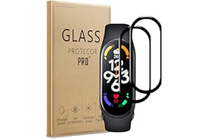 WFTE [2-Pack Protector de Pantalla para Xiaomi Mi Band 7/Xiaomi Smart Band 7,Cobertura máxima,Huellas Dactilares Libre,Sin Burbujas,Anti-Arañazo,HD Película Protectora de Xiaomi Band 7(Black)