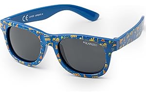 Kiddus Occhiali da Sole per Bebe, Bambino e Bambina, Polarizzati, per Bambini da 8-24 mesi, Protezione UV400 CAT3, Aste Flessibili senza BPA