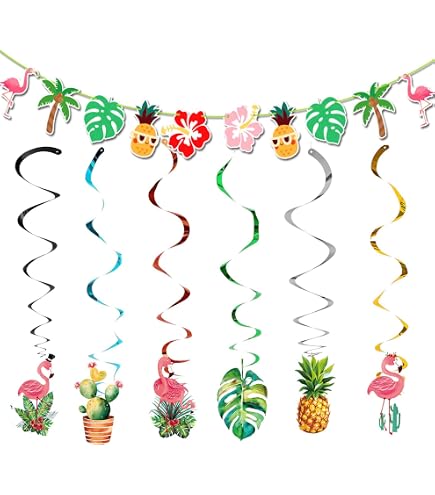 Hawaiianische Hibiskus-Girlanden, 6 Stück - Tropische Party-Deko Für Sommer, Pool & Geburtstag