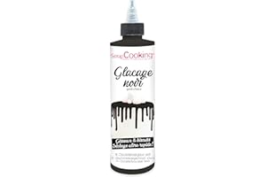 SCRAP COOKING - Glaçage Noir Prêt à l’Emploi 130g - Goût Chocolaté & Séchage Rapide - Pour Pâtisseries, Gâteaux, Biscuits, Desserts, Dripcake - Halloween - 4707