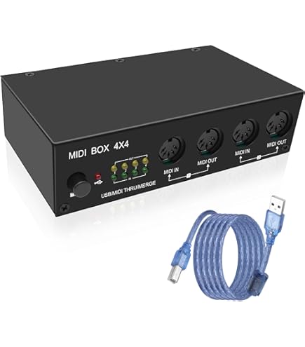 MIDI Solutions Quadra Thru/Merge スルーボックス MIDI Solutions MultiVoltage Quadra Merge 4-in 2-out MIDI Merge Box