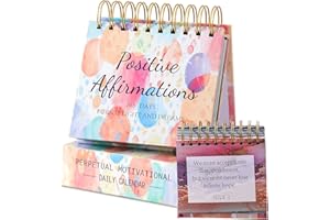 ZOUWEL Inspirational Desk Calendar 2024 Flip Over 365 Days Affirmation Calendar Daily Motivational Quotes Positive Page A Day Perpetual Calendar,Desk Calendar Funny Quotes to Start Your Day With a Smile (B)