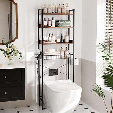 LotFancy Badezimmer-Dekorbox – DIY Toilettenpapierhalter Aus Holz, Weiß, 2 Stück