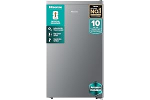 Hisense HSD5093D1AZ, 122 Liters Gross Single Door Refrigerator, Mini Compact Fridge for Home, Office, Kitchen & Bedroom, Low Noise, Silver(Amazon Exclusive)