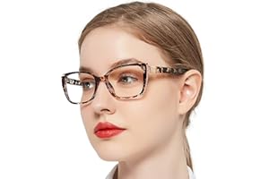 OCCI CHIARI Women's Modern Reading Glasses, Square Reading Glasses for Lady, Bling Decorated Glasses Women 1.0,1.5,2.0,2.5,3.0,3.5,4.0
