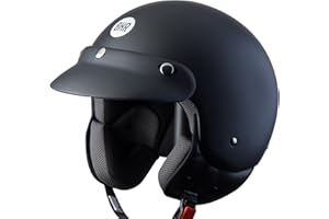 BHR Casco Demi-Jet 803 SIMPLY, Práctico Casco de Scooter Homologado ECE, Casco Jet de Motocicleta con Almohadilla Facial Extraíble y Cierre Micrométrico
