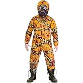 Kids Carnival Costume Boys Smiffys Zombie Convict Costume, Black & White With Trousers, Top, Hat & Wrist Cuffs, Halloween Child Fancy Dress, Halloween Dress Up Costumes Plants Vs Zombies Kostüm