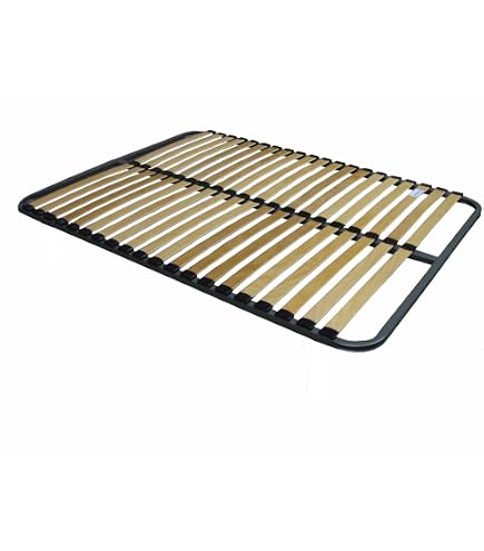 Promo Matelas - Sommier à Lattes Morphologiques Gris 140x190 Cm - 5 Zones De Soutien