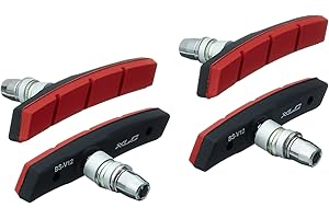 XLC BS-V12 V-Brake - Pattini freno (set da 4 pezzi, 80 mm, rosso)