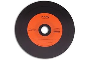 25 Orange Vinyle CD-R NMC, Carbon Dye complet dos noir CD vierge 700 Mo