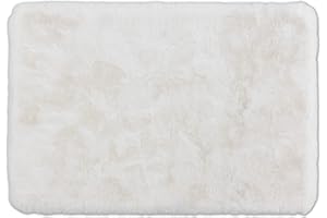 ‎SCHÖNER WOHNEN KOLLEKTION Schöner Wohnen Kollektion Badezimmerteppich 67 x 110 cm – sehr Flauschige Badematte weiß – waschbar und rutschhemmend