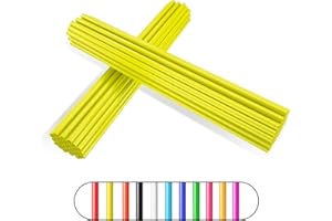 Couvre Rayon, PSLER® 72 Pièces Vélo Parlé Peaux Jantes Roue Garniture Enveloppe Couverture Décoration Protecteur Tuyau Moto Motocross Pit Dirtbike Re-Usable (Jaune)