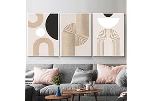 PYNVDD Poster su tela, arte moderna e minimalista astratta, set di poster bohémien, decorazione da parete geometrica, senza cornice (immagine-2,40 x 60 cm*3)…