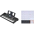 YAMAHA PSR-E473,61 Keys Keyboard & Adaptor with Padded Bag + Piano Stand & Piano Key Note Stickers