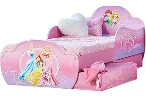 Disney Princess Kids Toddler Bed with Underbed Storage by HelloHome