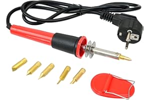 BSD Kit Pirografia Legno - Saldatore per Pirografia, Pirografo per Legno e Cuoio- 6 Pezzi