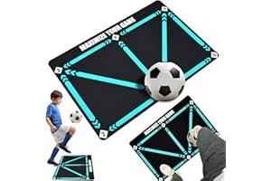 JADYON Fussball Matte 60 * 90cm, Fussballmatte Training Kinder, Trainingsmatte Fussbal-l, Fußball Trainingsmatte Für Ballkontrolle & Schritt-üBungen Fussb allmatte Training Kinder, Fussball Geschenke Jungen