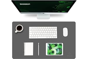 K KNODEL Małe podkład pod biurko, podkładka biurowa, podkład pod laptop dla biurka, ochraniacz biurka, podkład na pulpicie, podkład do pisania na biurku, podkładka pod pisak (35x60cm, Ciemno szary)