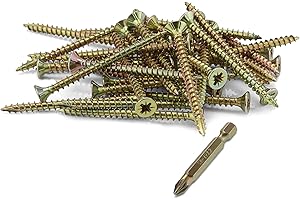 SEQUAL® Hyper Drive Wood Screws M3x25mm (Box of 200), Self Countersinking Head For Flush Smooth Finish, Woodscrews Pack With Knurled Thread For Easier Drive And Holding Power, Rust Resistant Screw Set