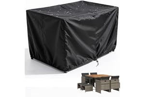 PVPQPR Garden Furniture Cover Waterproof 120x65x90(LxWxH) Heavy Duty Garden Table Covers Patio Set Rattan Sofa Seating Windproof Rectangular Square 420D Oxford Fabric