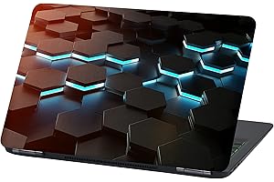 FINEST FOLIA Film Universel pour Ordinateur Portable Design Cover: Abstrait Housse de Protection Autocollant en Vinyle Skin Sticker adhésif (13-14″, Lp58 Hexagone)