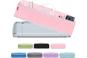 Ginsco Waterproof Dust Cover for Cricut Maker 3, Cricut Maker, Cricut Explore Air 2, Cricut Maker Cover with 3 Front Pockets for Cricut Accessories and Supplies Tools Pens Light Pink