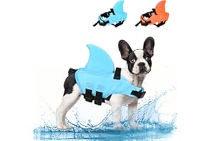 ONATISMAGIN Gilet de Sauvetage pour Chien-Gilet de Flottaison Animaux Gilet Natation Réglable-Idéal pour la Natation et la Sécurité de Votre Chien dans l'eau (Bleu, M)