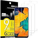 NEW'C 3 Stück, Panzer Schutz Glas für Samsung Galaxy A30, M30, M30s Frei von Kratzern, 9H Härte, HD Displayschutzfolie, 0.33m