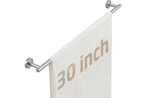 KES Bathroom Towel Rail 75 CM Hand Towel Holder, 18/8 Stainless Steel Towel Rack Total Length Towel Bar Brushed Finish Wall Mounted, A2000S76B-2