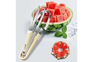 YALISITE Taglia Anguria, Taglia Anguria Fette Acciaio inox, Affetta Anguria, Adatto per casa, Feste, Campeggio (Beige)