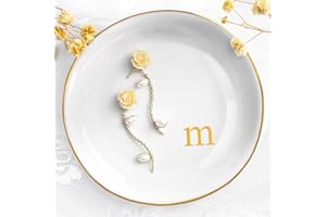 HOQQUE Schmuckschale Schmuck Tablett Schlüsselschale Schminktisch Zubehör Schreibtisch Deko Schale Schmucktablett Dekoschale Decoration Aesthetic Tischdeko Geschenke für Männer Geschenk Mama Mutter Mädchen