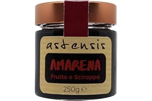 Astensis Amarena 250g - Amarena Candita Frutta E Sciroppo - Per Decorazione Di Gelati Yogurt E Dolci - Pasticceria E Ristorazione