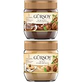G&uuml;rsoy Kahvaltı Sofrasının G&ouml;zdesi 400Gr Kakaolu Fındık Kreması Ve 400Gr S&uuml;tl&uuml; Fındık Kreması
