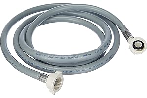 Xavax Tuyau d'arrivée d'eau froide (pour lave-linge, lave-vaisselle, toutes les marques courantes Miele, Bosch, Beko, Siemens, Bauknecht, AEG, Gorenje, 2,5 mètres, 1 pièces) Gris/Blanc