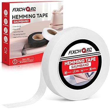 NATUCE 2 rollen 140 Yards Hemming Tape, Stof Fusing Tape, Hem Tape Zelfklevende Stof Fusing Iron-on Tape, Zoom Tape Strijken Tape Hemming Web voor Broek Kleding Jeans Kledingstuk Gordijnen (20mm