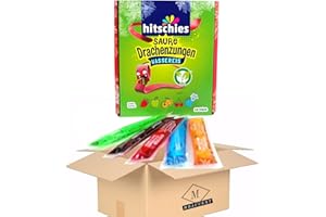 Hitschies Saure Drachenzungen Wassereis XXL Box Hitschler Set 50x40ml (2000ml) by MBaccent + MBAccent Versandschutzpackung