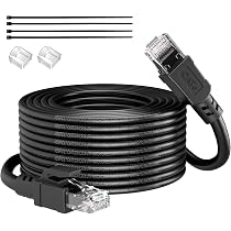 Plaque Murale Ethernet RJ45 Cat6 Double - Prises Femelles Gigabit, Blanc/Noir 86x86mm | Installation Facile