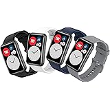 SenMore 4 Pezzi Cinturino Compatibili con Huawei Watch Fit Bracciale in Silicone Cinturino di Ricambio Sportivo Cinturino Col