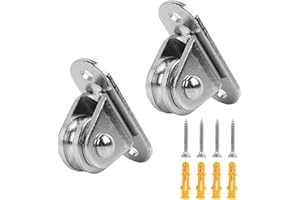 ANRBB 2 Pièces Poulie à Rainure en V en Acier Galvanisé, Roulettes de Levage à Roulement, Glissement Fluide, Pour Portail Coulissant, Corde à Linge, Gym, Système Poulie, Poulie Inox, Poulie de Levage