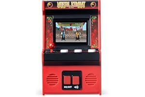 Basic Fun Arcade Classics Mini Mortal Kombat – Juego portátil Retro con Joystick, Pantalla a Color y Efectos de Sonido auténticos – para Fans y coleccionistas