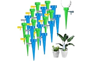 Amebleak 20 Pièces Irrigation Goutte à Goutte Kit, Irrigation Goutte à Goutte Bouteille, Arrosage Plantes Automatique avec Vannes, pour Jardin, Balcon, Vacances, Intérieur et Extérieur