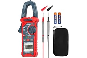 Pince Ampèremétrique Numérique AstroAI TRMS 2000 points NCV, Multimetre Professionnel Automatique, Voltmètre, Amperemetre, Testeur de Tension AC/DC, Courant AC, Résistance, Continuité, Diode, Capacité