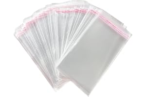 Zydiwo 400 Pièces Sacs de Cellophane Auto-adhésif Petit Sac Alimentaire Transparent OPP Sachet pour Sucette Biscuits Chocolat Bonbons (9 * 16cm)