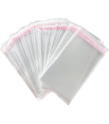 100 Sacchetti Cellophane Trasparenti Autoadesivi Formato A4 (23x36 Cm) – Per Alimenti, Biscotti, Biglietti, Foto, Fai Da Te