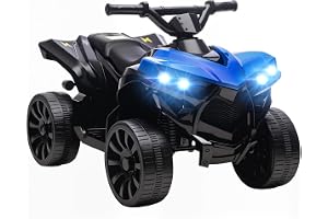 AIYAPLAY Kinder Quad Elektro 6V Elektrischer Kinderquad 37-72 M. Blau | Musik, Vorwärts-, Rückwärtsfunktion, LED-Scheinwerfer, Kinderfahrzeug Elektro-Quad für Kinder