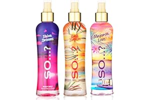 So…? Summer Escapes Womens Ibiza Dreams, Bali Breeze, Mallorca Love Body Spray Mixed Fragrance Bundle 200ml (Pack of 3)