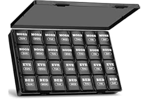 MOSSIME Tygodniowy organizer na tabletki 4 razy dziennie